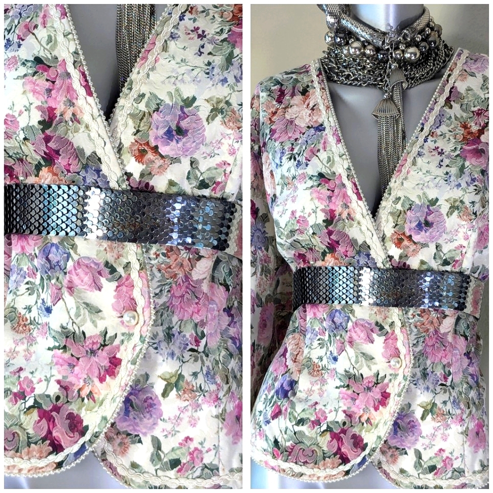 CottageCore Victorian Floral Romantic ViNtage Grannycore "Nah Nah" Woman Blazer